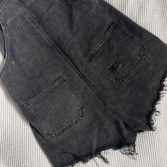 Short Black Denim Overalls Cotton On - Picture 5 of 5